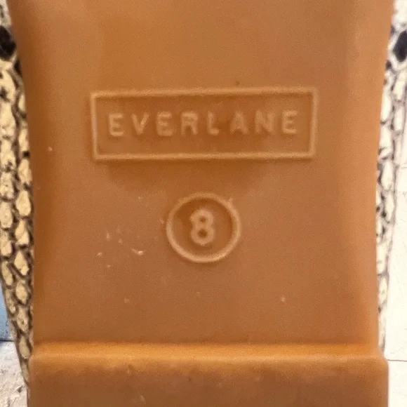 Everlane The Day Glove Snakeskin Patterned Ballet Flats Made in Italy Size 8 - Picture 9 of 10